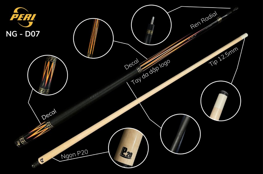Cơ bida Peri NG-D07