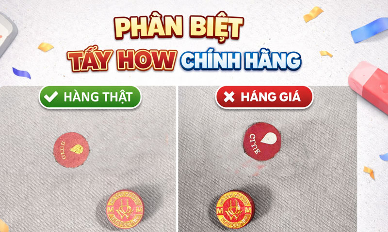 Phân Biệt Tẩy How Chính Hãng