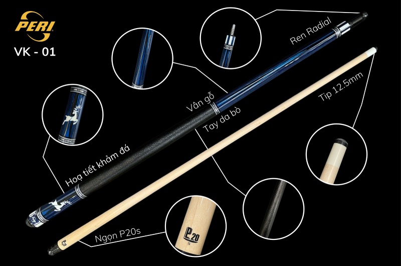 VK-01 cơ bida Peri VK-01